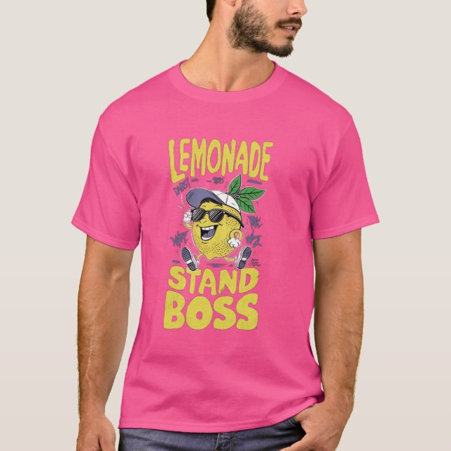 Camiseta Stand Lemonade Jefe Niños Lemonade Stand Juice Gif (Anverso)