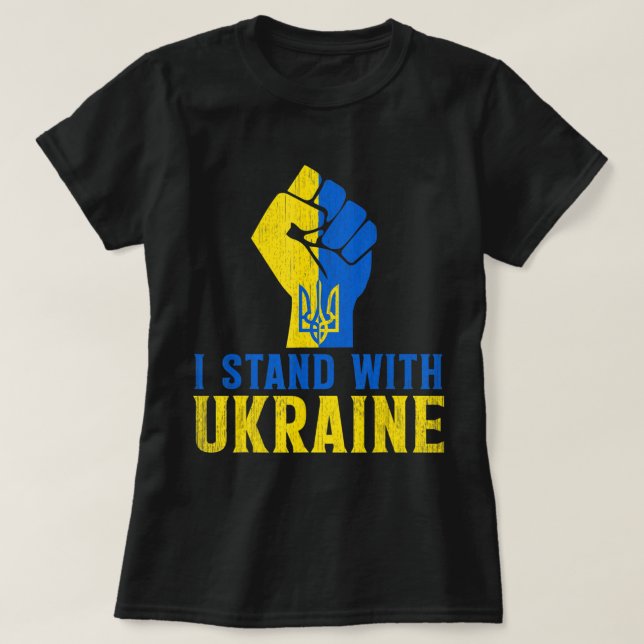 Camiseta Stand With Ukraine Love Support Ukraine Men Women  (Diseño del anverso)