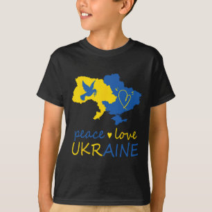 Camiseta Stand With Ukrainian Peace Love Ucrania Flag