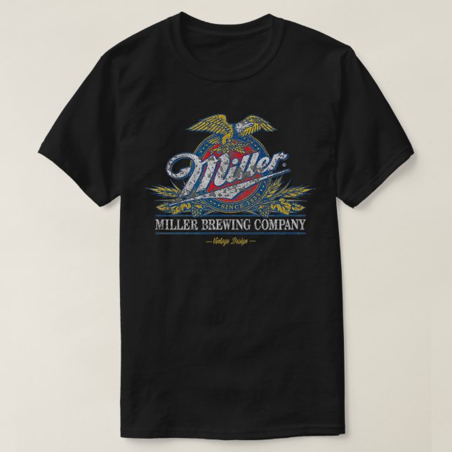 Camiseta Standard Miller Eagle Escudo Beer TShirt (Diseño del anverso)