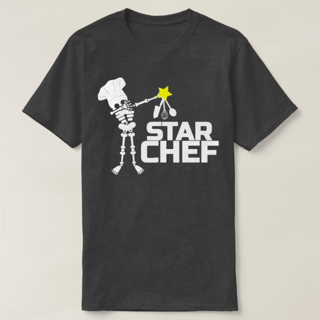 Camiseta Star Chef Cocinero Rincón del esqueleto Stars Kitc (Diseño del anverso)