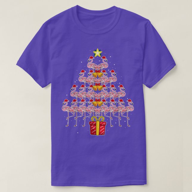 Camiseta Star Flamingo Árbol de Navidad Fundido Sombrero Sa (Diseño del anverso)