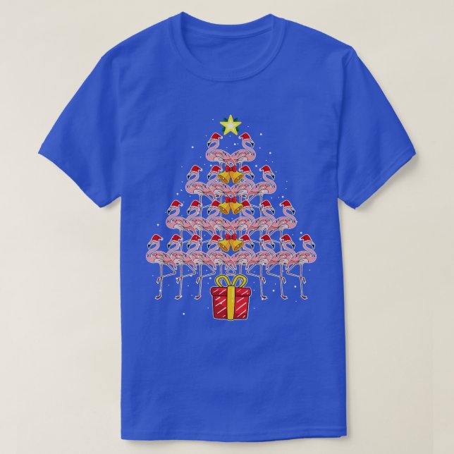 Camiseta Star Flamingo Árbol de Navidad Fundido Sombrero Sa (Diseño del anverso)