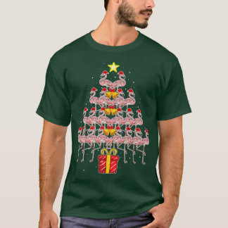 Camiseta Star Flamingo Árbol de Navidad Fundido Sombrero Sa