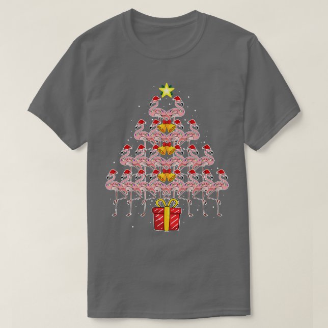Camiseta Star Flamingo Árbol de Navidad Fundido Sombrero Sa (Diseño del anverso)