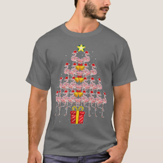 Camiseta Star Flamingo Árbol de Navidad Fundido Sombrero Sa
