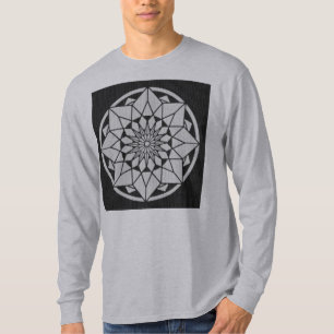 Camiseta Star Mandala tejiendo blanco y negro