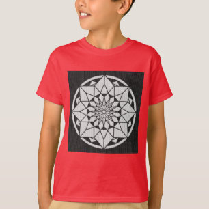Camiseta Star Mandala tejiendo blanco y negro