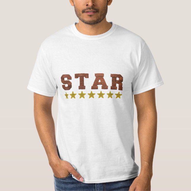 Camiseta STAR Rating Funny Cute Smiley Star Design (Anverso)
