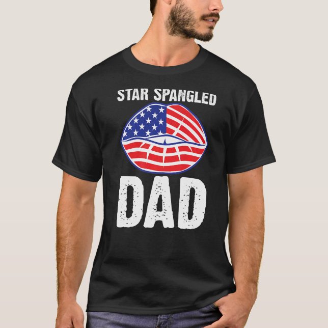 Camiseta Star Spangled Dad 4 De Julio (Anverso)