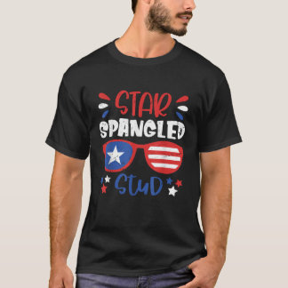 Camiseta Star Spangled Stud 4 de julio Juego de Niños