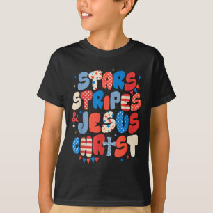 Camiseta Star Stripes Jesucristo Bandera Usada Da Independe