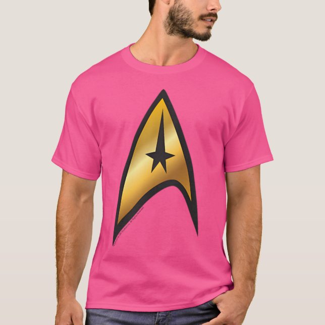 Camiseta Star Trek El Bolsillo De Comandos Gold De La Serie (Anverso)