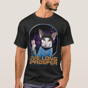 Camiseta Star Trek La Serie Original Spock Cat Live Long