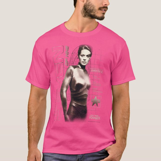 Camiseta Star Trek Voyager Siete De Nueve Esquemas De Ofici (Anverso)