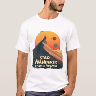 Camiseta Star Wanderer: Tee cósmico retro
