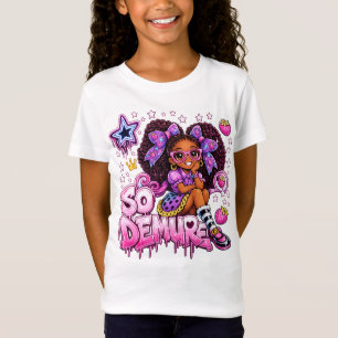 Camiseta StarBerry™ So Demure Morado Graffiti Neon