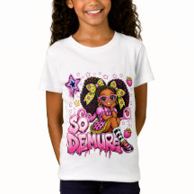 Camiseta StarBerry™ So Demure Rosa Neon Graffiti