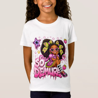 Camiseta StarBerry™ So Demure Rosa Neon Graffiti