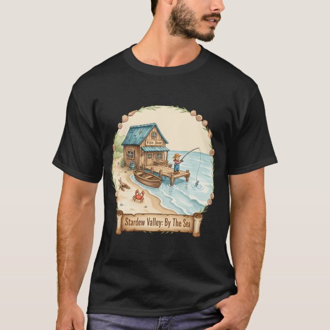 Camiseta Stardew Valley junto al mar (Anverso)