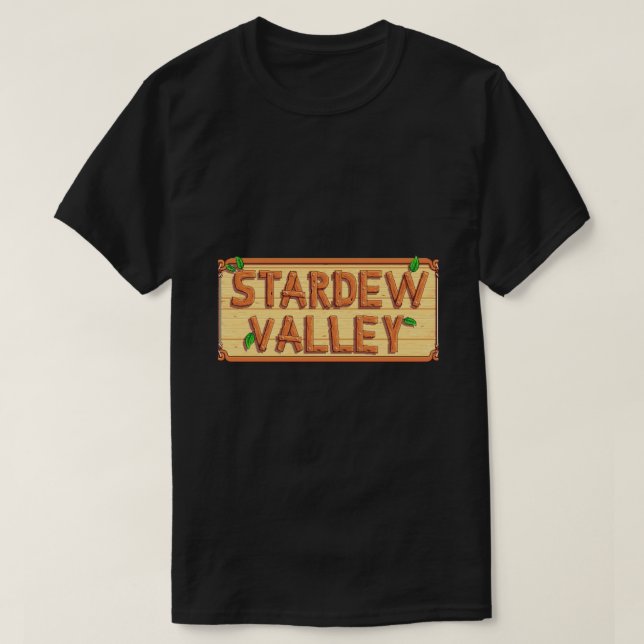 Camiseta Stardew Valley - logotipo de madera 'Essential T-S (Diseño del anverso)