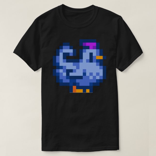 Camiseta Stardew Valley Shane Blue Chicken Pegatina & amp;  (Diseño del anverso)