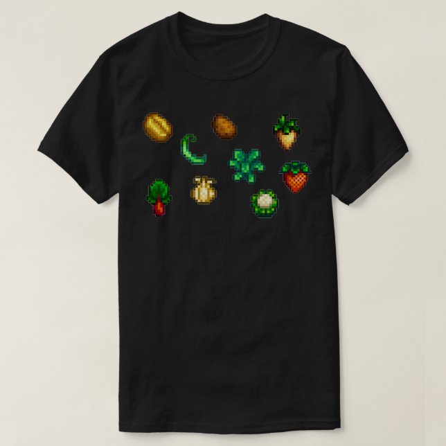 Camiseta Stardew Valley Spring Crops Bundle (Diseño del anverso)
