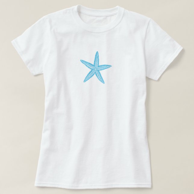 Camiseta Starfish Aqua Blue (Diseño del anverso)