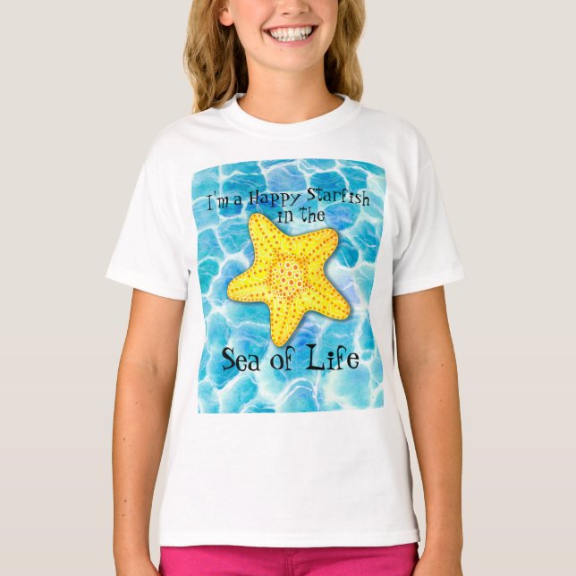Camiseta Starfish en el océano "Mar de la Vida" (Anverso)