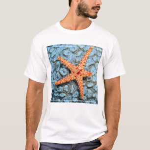 Camiseta Starfish En Un Coral Con Polillas