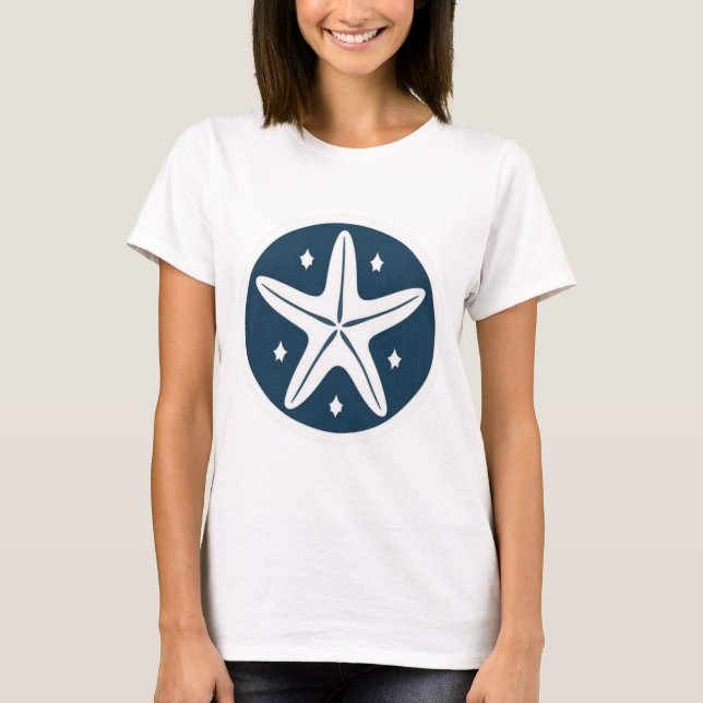 Camiseta Starfish with White Stars (Anverso)