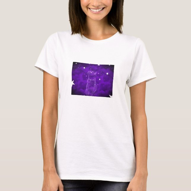 Camiseta Stargazing del gato (Anverso)