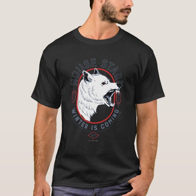 Camiseta Stark en la Casa - El Invierno Está Llegando (Anverso)