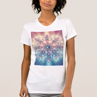 Camiseta Starlight Crystal Snowflake — Pastel Gem Mandala