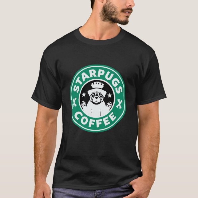 Camiseta Starpugs Coffee Funny Pug (Anverso)