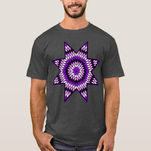 Camiseta StarQuilt Nativo de Estados Unidos Diseño Púrpura