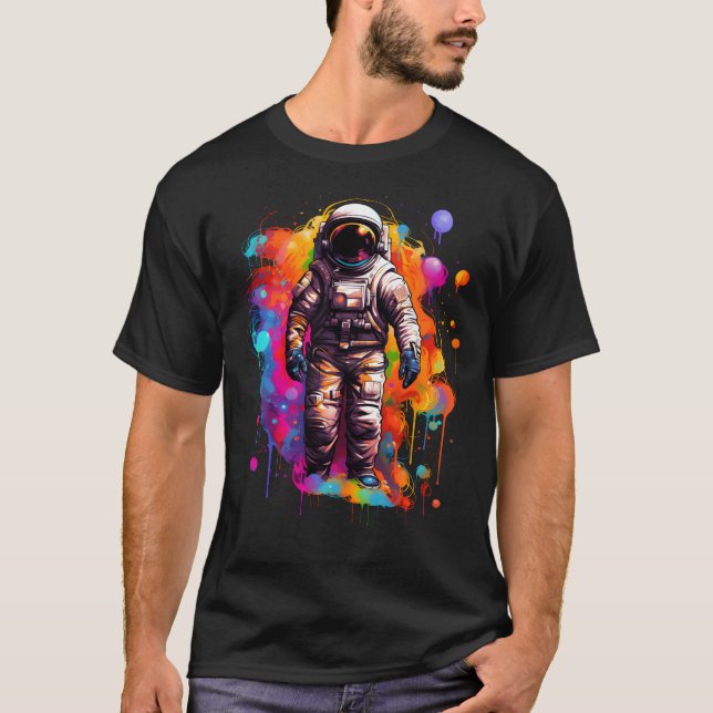 Camiseta Starry Dreams - Astronauta en el arte espacial (Anverso)