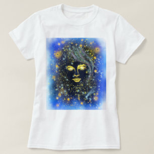 Camiseta Starry Eyed Golden Lady Gold T-Shirt Blue Night
