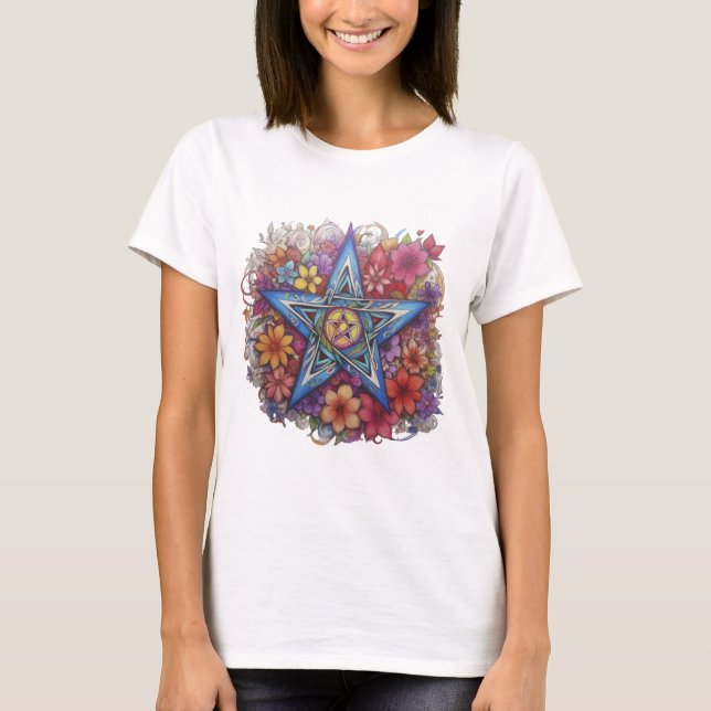 Camiseta Starry Floral Radiance (Anverso)