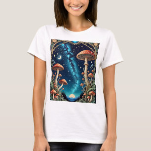 Camiseta Starry Mushroom Galaxy Enchanted Forest Tee Artful