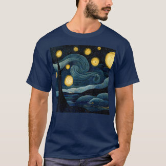 Camiseta Starry Night Art Deco Vincent van Gogh Art 280