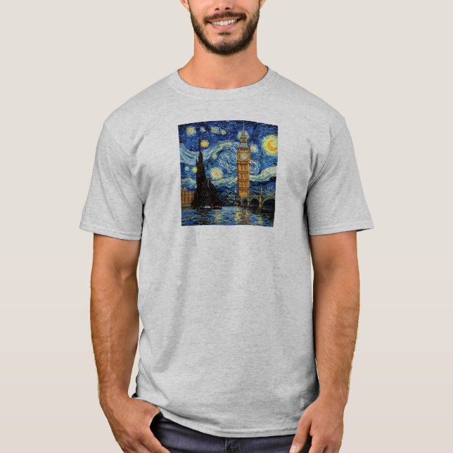 Camiseta Starry Night Big Ben London England (Anverso)