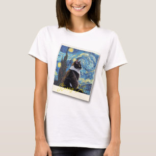 Camiseta Starry night cat