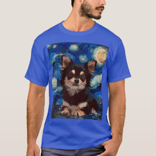 Camiseta Starry Night Chubby Chihuahua Dog Painting Dog Lov