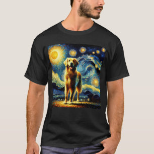Camiseta Starry Night Golden Retriever Van Gogh Lover