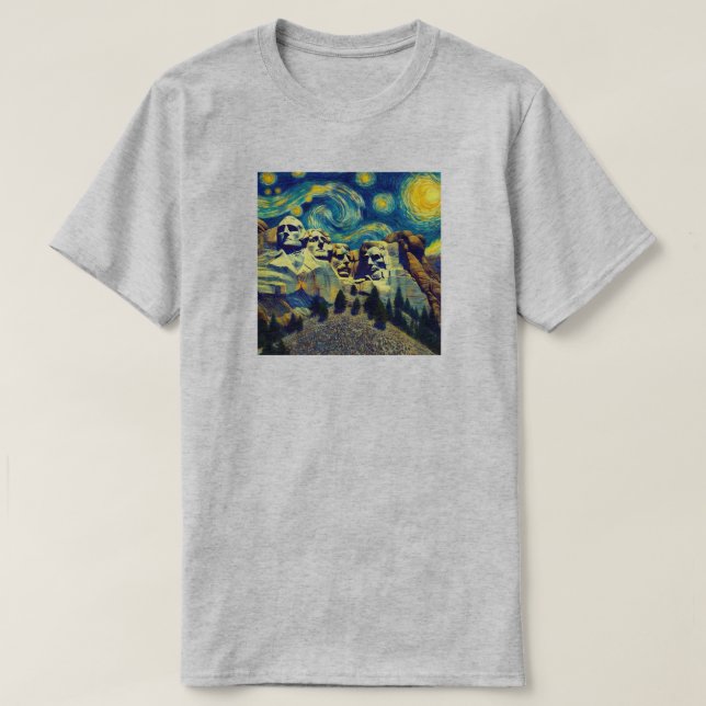 Camiseta Starry Night Mt. Rushmore Dakota del Sur (Diseño del anverso)