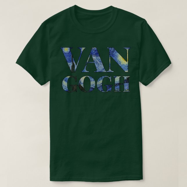 Camiseta Starry Night Van Gogh Art Painting Vincent Van Gog (Diseño del anverso)