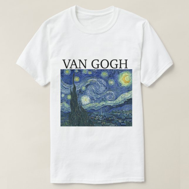 Camiseta Starry Night Van Gogh T-Shirt (Diseño del anverso)