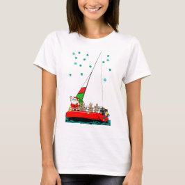 Camiseta Starry Santa Sailing a los Navidades