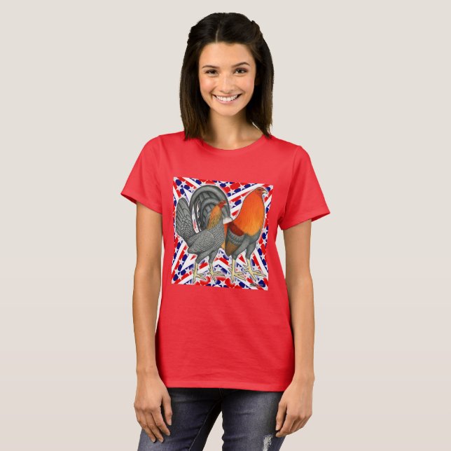 Camiseta Stars and Stripes Gamefowl (Anverso completo)